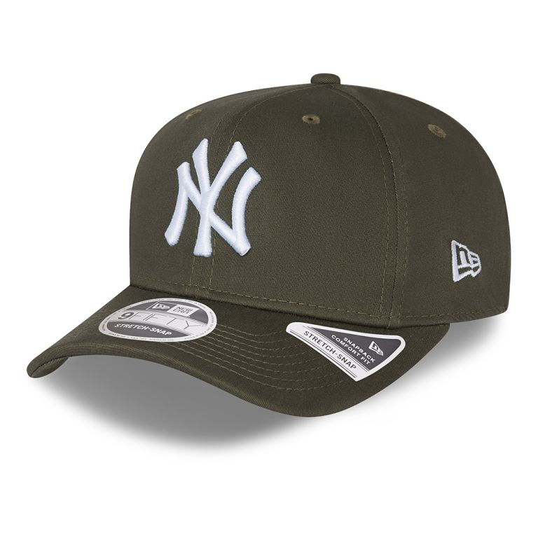 Gorras New Era Mlb Verdes - New York Yankees League Essential Khaki 9FIFTY Stretch Snap 34981RZSI